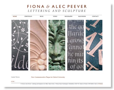 Fiona & Alec Peever ~ Lettering and Scuplture ~ Home