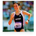 Kjersti Plätzer - winning the Olympic 20km Race Walk silver in 2000 (Getty Images)